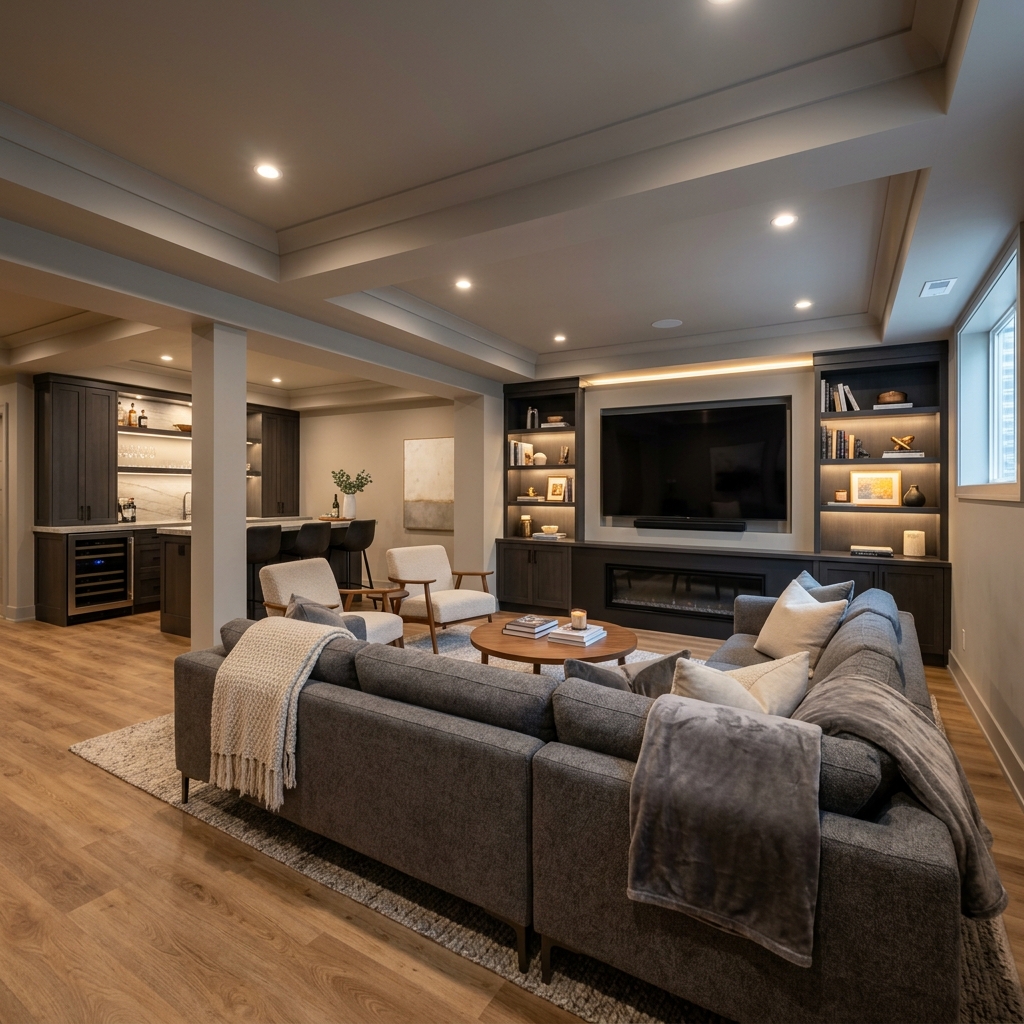 Basement Living Space Conversion